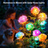 4 Pack IP65 7-Color 10H+ Solar Rose Lights Outdoor: Waterproof Changing LED Flower Stakes for Garden Pathway Patio Lawn