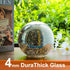 Kaowod Lighted Mercury Glass Ball Table Lamp with Timer, Silver Cordless Orb Christmas Decor Ball Led Light Globe