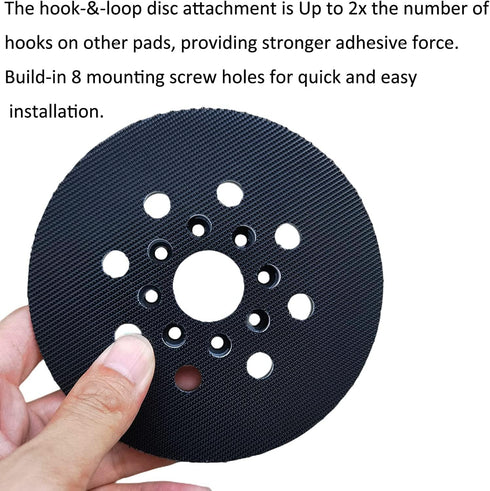 5 Inch 8 Hole Hook-&-Loop Sander Backing Pad Replacement for Bosch RS035, Fits ROS10 and ROS20VS - 1 Pack