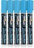 CHALKY CROWN Liquid Chalk Marker Pen, Dry Erase Marker for Chalkboard Signs, Windows, Glass (6mm Reversible Tip, Blue,