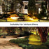 HANNAHONG 5W AC120V Landscape Up Down Spotlight with Spiked Stand, Warm White COB LED for Outdoor Garden Lighting