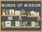 Bookshelf Bulletin Board Set, 45 Pcs Classroom Bulletin Board Decorations Inspirational Cutouts