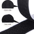 16 Feet Length 0.75 Inch Width Hook and Loop with Strong Self Adhesive Tape Strip - Black