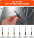 Needle File Set, 6-Piece Carbon Steel with Flat, Square, Triangular, Round, Half-Round Files