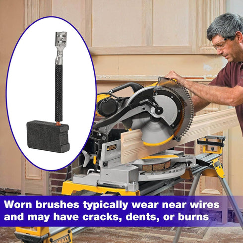4Packs Carbon Brushes 381028-02 381028-08, Compatible with Dewalt Electric Power Tools DW368 Series