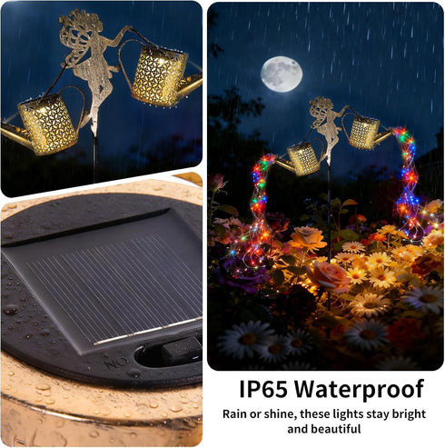 SRNPMIU Yard,IP65 2PCS Solar Watering Can Light - Solar Yard Decorations Outdoor,Garden Decor Lights for Waterproof
