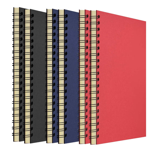 Zealor 6 Pack Soft Cover Notebooks, 8.3 x 5.5 inches, Lined Paper, 120 Pages, Memo Notepads for Office, School, Travel