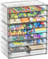 Yieach 11.1 Inch Stackable,3 Pack Long Clear Drawer Organizers Small Acrylic Drawers,School,Office Supplies Organizer
