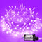 JMEXSUSS Purple Halloween Lights Clear Wire, 66ft 200 LED Purple String Lights, Indoor Outdoor Waterproof for Christmas