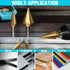 DURATECH 6-Piece Step Drill Bit Set with Automatic Center Punch, 50 Sizes in High Speed Steel, Titanium Coated, Storage