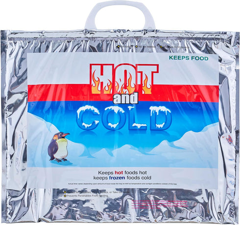 Frozen (3, 15.5"x13") Superio Hot and Cold Insulated Bags for Food Delivery, Grocery Shopping Bags, Food Storage