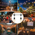 VAZOCA 42 Pcs Screw Hooks for Outdoor String Lights, Q-Hanger Hook with Safety Buckle, Patio Wall Ceilling Square Eye