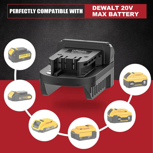 Battery Adapter for Dewalt to Milwaukee, Converts Dewalt 18V/20V Max Battery to Milwaukee 18V Battery