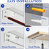 4 8'' 1/5" Inch Alise Floating Shelf Brackets White, Pcs L Brackets for Shelves, Hidden Invisible Shelf Brackets, Thick