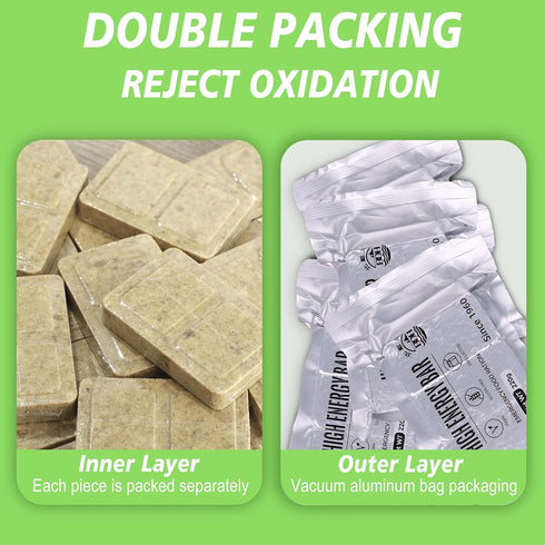 Gluten Free Emergency Food Ration Bars, Original Flavor Survival Tabs Supply for Outdoor Camping Emergency Snowstorm