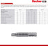 fischer Universal Plug UX 6x35 R (with Rim) 100pcs for Solid, Hollow, and Board Building Materials