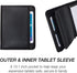 Samsill Professional Padfolio, Black, Full Size, 10.1 Inch Tablet Sleeve, 8.5 x 11 Inch Notepad