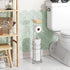 4 Simple Trending Toilet Paper Holder Free Standing,Toilet Paper Stand with Shelf for Rolls, for Phones,Tissues,Wipes
