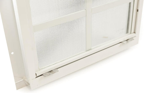12x18 (2-Pack) Shed Windows | Sliding Windows with Tempered Glass & Screens | Flush Mount, Brown Aluminum Frames