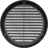 Vent Systems 6'' Inch Black Soffit Vent Cover, Pack of 5 Round Air Vent Louver with Built-in Insect Screen