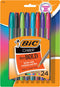 BIC Cristal Xtra Bold Ballpoint Pens, Bold Point (1.6mm) Assorted Colors, 24-Count Pack