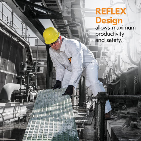 KleenGuard A20 Zip Front Coverall, 2X, White (37718), REFLEX Design, Elastic Wrist and Ankle