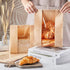 100 Pack 13.7" 8.2" 3.5" Packaging PAICUIKE Large Kraft Paper Bread Bags for Homemade Bread Sourdough Bags x x with Tin