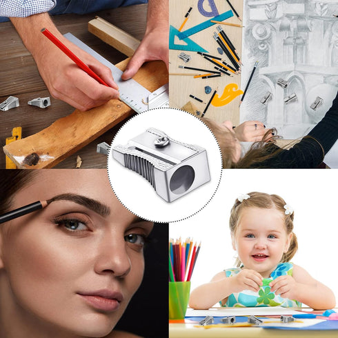 Fumete 96 Pcs Handheld Metal Pencil Sharpeners, Single Hole Aluminum Alloy Manual Sharpener Bulk for School Office