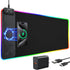BosoChe Wireless Charging RGB Gaming Mouse Pad 10W, 31.5"x11.8" Large Desk Mat, 9