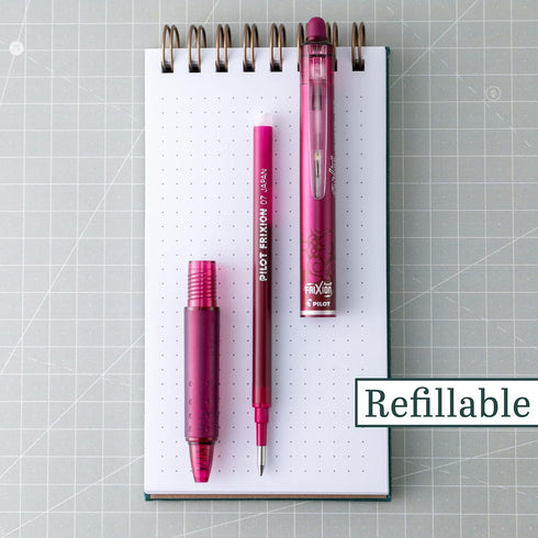 Pilot FriXion Ball Clicker Retractable Erasable Gel Pen, Fine Point, 0.7mm, Burgundy Ink, 6 Count by Pilot