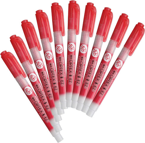 Zebra B-WKS11-R Optex 1 EZ Highlighter, Red, 10 Pieces