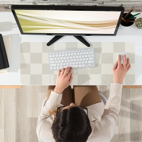 Non-Slip Desk Mat, Leather Desk Mat, Waterproof PU Leather Desk Pad Protector, Large Mouse Pad, Easy Clean Laptop Desk