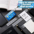 Sinmoe 10 Pack Clear Plastic Swipe Badge Holder ID Clips, Vertical Half Card with Gripper for Easy Slide Credit Name
