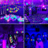 LED Black Light Bulbs, 4 Pack, A19 9W UV Black Light, Replace Up to 100W, 120V E26 Base, UVA Level 385-400nm, Glow in