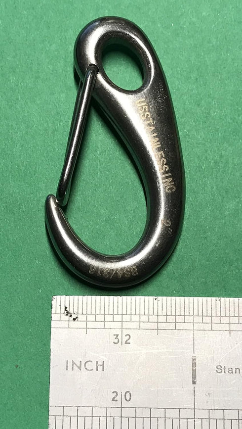 3 316 2" US Stainless Pieces Stainless Steel Spring Snap Lobster Claw Marine Grade