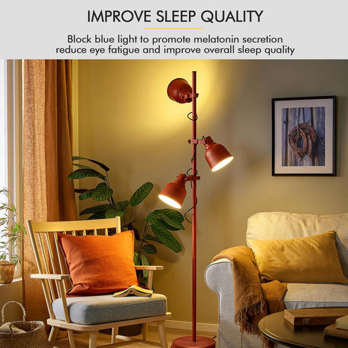 Bulb 2 PackDimmable 1800K Bulbs Blocking,A19 9W(60W E26 Bulbs Amber Sleep Light Warm Light for Healthy Sleep,Blue Light