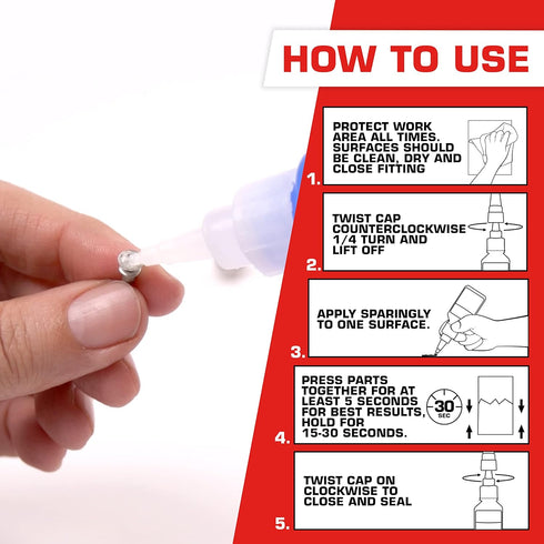 Loctite Super Glue Professional Liquid, Clear, 0.7 fl oz Bottle, 2 Pack, Superglue for Crafts & Repair