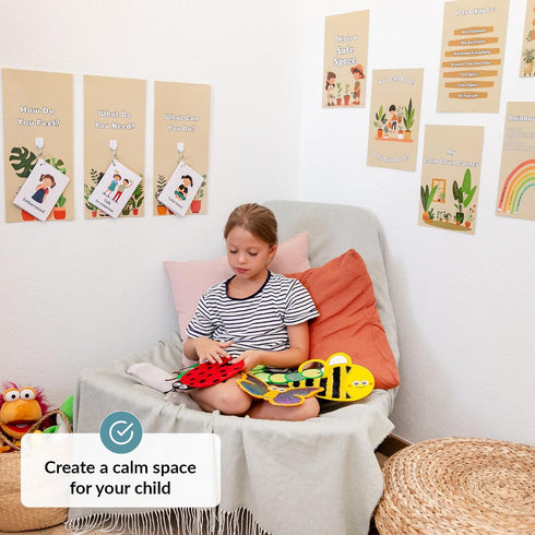 ODOXIA Calm Down Corner | Classroom and Special Education | Plants Themed Sensory Calming Corner Kit with Sensory Mats