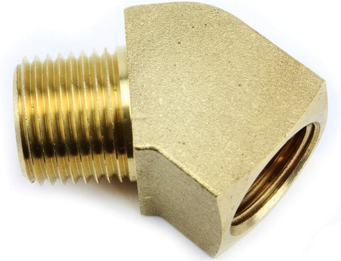 MaxLine Rapid Air 45 Degree 1/2" NPT Pipe Thread Brass Street Elbow Fitting, 50131