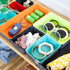 Three by Three Seattle Felt·Like·It! Felt Bins - Set of 8 Multicolor Expandable Sliding Bin for Office, Crafts,