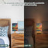 ALAZA Bedside Table Lamp for Bedroom Forest Rainbow Aurora Nightstand LED Light Lamps with USB Port Linen Fabric Shade