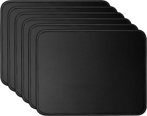 Mouse Pad Bundle - 6 Premium Waterproof Gaming Mouse Mats, Non-Slip Rubber Base, 11 x 8.7 inch, Black