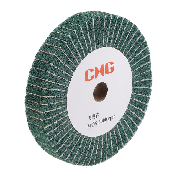 uxcell 150mm x 25mm 240 Grit Non-Woven Polishing Wheel for Stainless Steel Metal, Abrasive Cloth