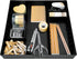 CAXXA 3 Slot Drawer Organizer with 4 Adjustable Dividers for Makeup & Office Supplies, Black