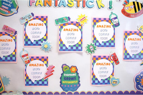 Carson Dellosa We Stick Together 79-Piece Motivational Bulletin Board Set with Colorful Accents for Classroom