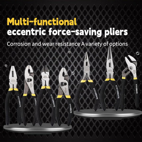 7-Piece Set Vivicreate Pliers Heavy Duty Multipurpose Tools for Home Repair DIY Auto Electrical Work Includes Long Nose