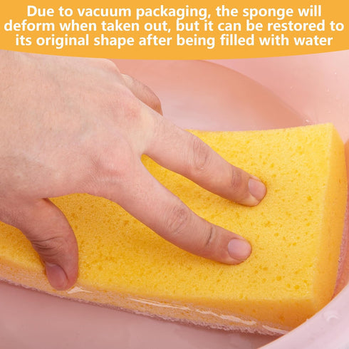 RUBII 4 9 Inch Pcs Drywall Wet Sanding Sponge, Washable Double Sided Drywall Finishing Sponge, Reusable Drywall Sanding