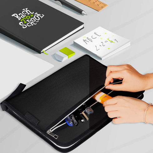 Tamfile Fireproof Waterproof Expanding File Folder, 24 Pockets, Portable Document Organizer, A4 Letter Size, Black
