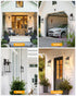 15" Garage,1 Large Dusk to Dawn Outdoor Wall Lights Exterior, Bronze Porch Light with Modern Transparent Glass