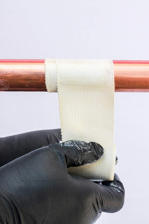 FiberWeld Pipe Repair Cast 2x48 Inch – White High Strength Adhesive Fiberglass Wrap
